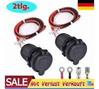 4x 12V Auto KFZ Zigarettenanzünder Dose Buchse Einbau Steckdose Adapter Kabel-DE