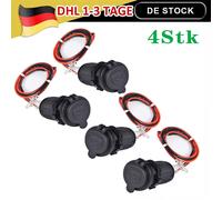4x 12V Auto KFZ Zigarettenanzünder Dose Buchse Einbau Steckdose Adapter Kabel DE