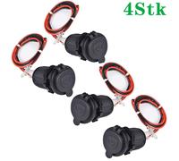 4x 12V Auto KFZ Zigarettenanzünder Dose Buchse Einbau Steckdose Adapter Kabel EA