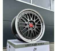 ALUFELGEN KESKIN, KT22 RETRO, 8,5X19 ET45 5X112 72,6, TITAN GREY LIP POLISH