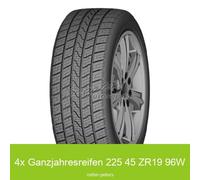4x 225/45 R19 96W Allwetterreifen Aplus AS-909 3PMSF XL | 41783