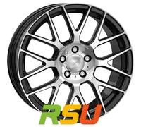 4x 2DRV WH26 schwarz hochglanzpoliert 7.5x17" ET45 LK5 114.3 ML 72.6 Alufelge...
