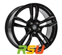 4x 2DRV WH29 schwarz glänzend lackiert 7.5x17" ET43 LK5 120 ML 72.6 Alufelge...