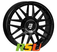 4x 2DRV WH43 schwarz glänzend lackiert 8.5x19" ET48 LK5 112 ML 66.6 Alufelge...