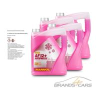 4x 5 L LITER MANNOL ANTIFREEZE AF12+ (-40°C) LONGLIFE FROSTSCHUTZ KÜHLER ROT