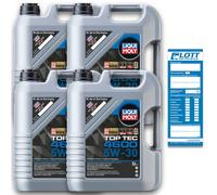 4x 5L Liqui Moly Top Tec 4600 Motoröl 5W-30 GM Dexos2 BMW LL-04 MB 229.31