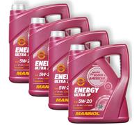 4x 5L Mannol Energy Ultra JP 5W-20 Motoröl passend für ACEA C5 FORD WSS-M2C948 MN7906-5