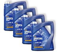4x 5L Mannol Special Plus 10W-30 Motoröl ACEA A3/B3 passend für VW 505.00 501.01 MB 229.1 MN7512-5
