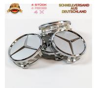 4x 75mm Mercedes-Benz Nabendeckel Nabenkappen Felgendeckel Raddeckel Neu Emblem