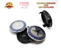 4x 75mm Mercedes-Benz Nabenkappen Nabendeckel Felgendeckel Raddeckel Emblem Neu