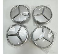 4x 75MM Nabendeckel Felgenkappen Silber Radkappen Felgendeckel Für Mercedes Benz