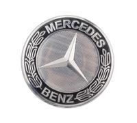 4x 75MM Nabendeckel Für Mercedes Benz Felgendeckel Radkappe Schwarz