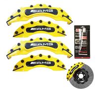 4x ABS PLSTIK Bremssattel Abdeckung Scheibenbremse Gelbl für Mercedes + SILIKON