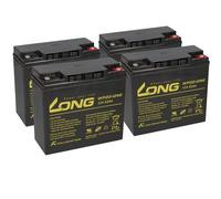 4x AGM BLEI AKKU 12V 22Ah kompatibel 48V SCOOTER ROLEKTRO 5 ECO-CITY PLUS 45