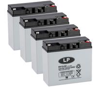 4x AGM Blei Akku 12V - 22Ah kompatibel 48V SCOOTER ROLEKTRO 5 ECO-CITY PLUS 45