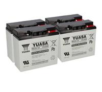 4x AGM BLEI AKKU 12V 22Ah kompatibel 48V SCOOTER ROLEKTRO 5 ECO-CITY PLUS 45 REC22