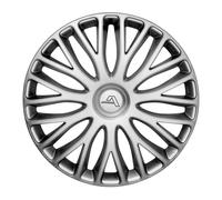 Alcar Radzierblenden-Satz Milano für 17 Zoll Stahlfelgen Silber Radkappe aus ABS