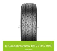 4x Allwetterreifen 195/70 R15 104R Uniroyal AllSeasonMax 3PMSF | 59161