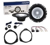 4x Alpine SXE-1750s Frontlautsprecher Für Opel Corsa D 2006 6,5" 4Ω 2-Wege