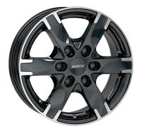 4x Alufelgen ALUTEC Titan diamant-schwarz frontpoliert 7x16 ET55 LK6 140 16 Zoll