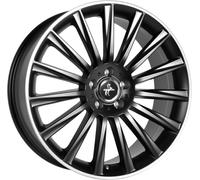 ALUFELGEN KESKIN, KT18 TURBO, 7X17 ET40 5X114,3 72,6, MATT BLACK LIP POLISH