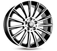 ALUFELGEN KESKIN, KT18 TURBO, 8,5X19 ET45 5X112 72,6, BLACK FRONT POLISH