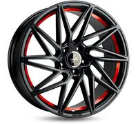 Keskin KT20 Future Matt Black Red Inside Alufelge 19 Zoll ET35 5x120 ML72,6