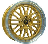 Keskin KT22 Retro Gold Lip Polish Alufelge 19 Zoll ET35 5x120 ML72,6