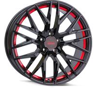 ALUFELGEN MAM, RS4, 8,5X19 ET40 5X114,3 72,6, BLACK PAINTED RED INSIDE