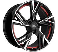MAM WHEELS Rs5 Black Front Polish Red Inside 6.5x16 ET 20 4/108 Alufelge Schwarz
