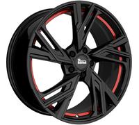 18 Zoll MAM RS5 5x114.3 ET30 Alufelgen BLACK PAINTED RED INSIDE