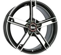 18 Zoll MAM W4 5x100 ET35 Alufelgen BLACK FRONT POLISH