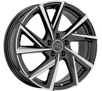 4x Alufelgen MSW 80 GLOSS BLACK FULL POLISHED 7,5x19 ET50 LK5 112 19 Zoll Felgen