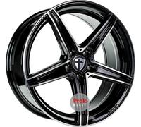 Tomason TN20 New Black Polished Alufelge 18 Zoll ET35 5x100 ML63,4