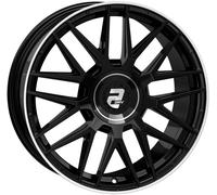2drv WH43, 9x20 5/112 ET30, schwarz glanz Horn poliert