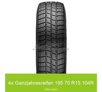 4x Apollo Altrust All Season 3PMSF Ganzjahresreifen 195/70 R15 104R | 68367