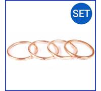 4X Auspuff Krümmer Dichtung 38.7X46.5X3.9 MM für Honda GL 1100 Goldwing