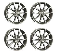 4x AUTEC Felgen Alufelgen ASTANA 8.0x19 ET45 5x112 Titansilber poliert kompatibel mit VW ID.Buzz
