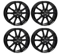 4x AUTEC Felgen Alufelgen BRIXEN 7.0x17 ET42 5x108 Schwarz kompatibel mit Opel Combo Grandland X Grandland Astra