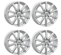 4x AUTEC Felgen Alufelgen SKANDIC 6.0x15 ET31 4x100 Brillantsilber kompatibel mit Dacia Spring Logan Sandero Dokker Lodgy