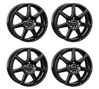 4x AUTEC Felgen Alufelgen TALLIN 6.5x16 ET32 4x108 Schwarz kompatibel mit Peugeot 208 2008 308