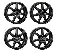 4x AUTEC Felgen Alufelgen TALLIN ECE 6.5x17 ET38 5x112 Schwarz kompatibel mit VW Golf VI Golf VII Jetta Passat Touran Golf VIII Tiguan Beetle G