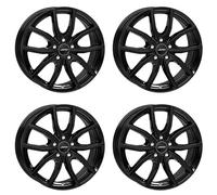 4x Autec Felgen VIDRON 7.0x17 ET42 5x108 Schwarz kompatibel mit Opel Combo Astra Grandland X Zafira Life Grandland Vivaro