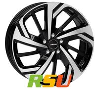 4x Autec Typ RX - Rixon schwarz poliert 8.5x19" ET40 LK5 112 ML 66.6 Alufelge...