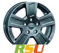 4x Autec Typ TG - Tigris graphit lackiert 6x15" ET30 LK5 112 ML 66.6 Alufelge...