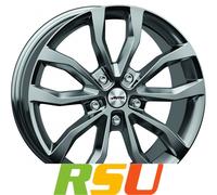 4x Autec Typ U - Uteca titansilber 8x18" ET48 LK5 130 ML 71.6 Alufelgen 18 Zoll