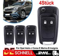 4X Auto Klappschlüssel Gehäuse Ersatz für Opel Astra J Insignia Corsa E Meriva B
