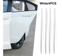 4x Auto Türkantenschutz Türschutz Spiegelschoner Aufkleber Sticker Gummi Weiß DE