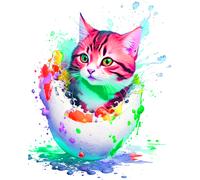 4X Autoaufkleber Sticker Katze Niedlich Heckscheibe Auto 9X9 cm