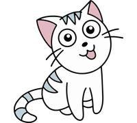 4X Autoaufkleber Sticker Katze Niedlich Heckscheibe Auto 9X9 cm